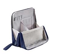 Doresty Makeup Bag, Doresty Standing Makeup Bag, Large Capacity, Waterproof Multipurpose Stand Up Toiletry Bags, for Women and Men, for Travel, Work and Daily Use (Navy)