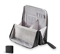 Doresty Makeup Bag, Doresty Standing Makeup Bag, Multi-Purpose Large Capacity Oxford Cloth Standing Makeup Bags, with Compartments, Large Capacity Organizer (Black)