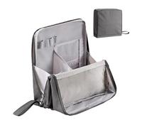 Doresty Makeup Bag, Multi-Purpose Large Capacity Oxford Cloth Standing Makeup Bag, Large Capacity, with Compartments, Toiletry Bag for Girls Women (Gray)