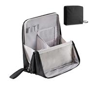 Doresty Makeup Bag, Multi-Purpose Large Capacity Oxford Cloth Standing Makeup Bag, Large Capacity, with Compartments, Toiletry Bag for Girls Women (Black)