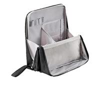 Doresty Makeup Bag, Multi-Purpose Large Capacity Oxford Cloth Standing Makeup Bag, Waterproof Vertical Office Desktop Storage Bags, Portable Toiletry Bags for Women and Men-Large Capacity (Black)