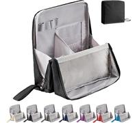 Doresty Makeup Bag,Multi-Purpose Large Capacity Oxford Cloth Standing Makeup Bag with Compartments,Waterproof (Black)