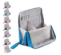 Doresty Makeup Bag, Multi-Purpose Large Capacity Oxford Cloth Standing Makeups Bag, Standing Makeup Bag - Portable, Large Capacity, Waterproof Makeups Organizer with Compartments (Blue)