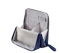 Doresty Makeup Bag, Relevanton Standing Makeup Bag, Multi-Purpose Oxford Cloth, Compartments, Portable and Waterproof (Navy)