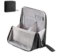 Doresty Makeup Bag, Standing Makeup Bag, Multi-Purpose Large Capacity Oxford Cloth Standing, Waterproof Vertical Office Desktop Storage Bags, Suitable for Women's Makeup Bags (Black)