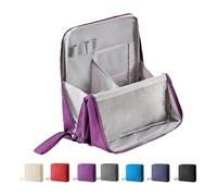 Doresty Makeup Bag, Standing Makeup Bag - Portable, Large Capacity, Travel Waterproof Organizer with Compartments for Women and Men(Purple)