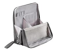 Doresty Makeup Bag, Standing Makeup Bag - Portable, Large Capacity, Vertical Large Opening Make up Bags with Compartments, Waterproof and Multifunctional (Gray)
