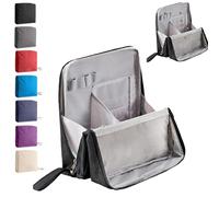 Doresty Makeup Bag, Standing Makeup Bag Portable, Large Capacity, with Compartments for Traveling, Waterproof Multi-Purpose Large Capacity Standings Makeups Bags (Black)