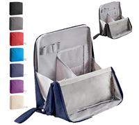 Doresty Makeup Bag, Standing Makeup Bag Portable, Large Capacity, with Compartments for Traveling, Waterproof Multi-Purpose Large Capacity Standings Makeups Bags (Blue)