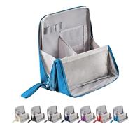 Doresty Makeup Bag, Standing Makeup Bag - Portable, Multi-Purpose Large Capacity Oxford Cloth Standing Makeupbag, Large Capacity Cosmetic Bags for Women, with Room for Brushes and Mirror (Navy Blue)