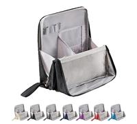 Doresty Makeup Bag, Standing Makeup Bag - Portable, Multi-Purpose Large Capacity Oxford Cloth Standing Makeupbag, Large Capacity Cosmetic Bags for Women, with Room for Brushes and Mirror (Black)