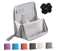 Doresty Standing Makeup Bag Portable, Doresty Makeup Bag, Portable, Large Capacity, with Compartments, Multifunctional Travel Cosmetic Bags (Gray)