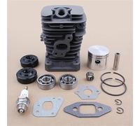 DORFEY Compatible con piezas de motosierra Partner 350 Partner 351, cilindro de motosierra de 41,1 mm y junta, conjunto de pistón, bujía, kit de cojinete de bolas ranurado