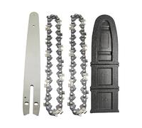 DORFEY Hoja de motosierra eléctrica de 4/6/8 pulgadas, cubierta de placa guía de sierra, 1/4" 043" 28/37/45DL, barra de sierra recargable, herramientas de carpintería(8 inch set)