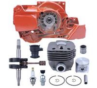DORFEY Kit de cilindro de 50 mm for cigüeñal de cárter apto for motosierra h-u-s-q-v-a-r-n=a 362 365 371 372, anillos de pistón, cojinetes de agujas, piezas de bujía