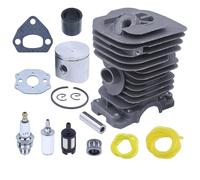 DORFEY Kit de pistón de cilindro de 38 mm apto for motosierra h-u-s-q-v-a-r-n=a 142 141 137 136 Reemplazo 530069940 W Junta de línea de filtro de combustible del colector de admisión