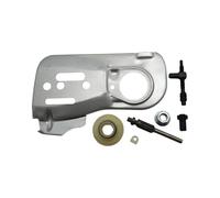 DORFEY Placa de guía de cadena compatible con H-u-s-q=v-a-r-n-a 445, 450, 445E y 450E. Kit de tuerca tensora y ajustador de engranaje helicoidal for bomba de aceite, pieza de motosierra 544094001.