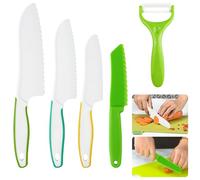 Dorglix 5 Piezas Cuchillo para Niños, Facas para Crianças, Küchenmesser Set, Juego de Cuchillos para Niños, Cuchillos de Seguridad para Niños, para Niño Pequeño Cortar Frutas o Verduras