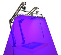 Dorhui - Paquete de 2 luces UV para serigrafía, luz de exposición LED UV total de 50 W y soporte de luz para cianottipos y kit de emulsión fotográfica