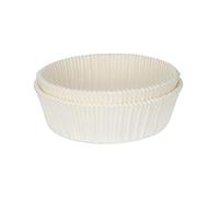 Doric Forros de lata para tartas de 7 pulgadas, paquete de 50 unidades, papel antiadherente siliconado a prueba de grasa para hornear pasteles, pasteles, tartas, forro redondo para freidora de aire,