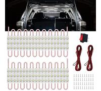 DoRight 12V Luces 120 LED Techo de Interior de Coche, Blanco LED Módulo Luces LED Techo Kit de Luces para Coche Furgoneta RV Camión Vehículo Barco Caravana Camper Remolque Luces, 40 Módulos