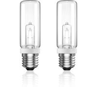 DoRight 150W Bombilla Tubular E27 Halogeno Blanco Cálido 2800K Regulable 2007LM Lampara Halogena E27 para Estudio, Oficina, Salón, Dormitorio, 230V (Paquete de 2)