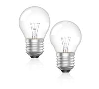 DoRight 42W Bombilla de Horno G45 E27 Regulable Tungsteno Edison Cabeza de Tornillo Blanco Cálido 2700K Resistente al Calor 300 Grados Para Microondas, Horno, Lámparas de Salt(2 Pack)