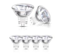 DoRight 6 Piezas MR11 35W 12V Bombillas Halógenas, Regulable GU4 Bi-Pin Base Foco Bombilla con Cubierta de Vidrio, Blanco Cálido 2800K 35mm Diámetro MR11 Reflector Lámpara para Luz de Pista Empotrada