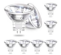 DoRight 8x MR11 Bombilla Halógena 12V 20W, GU4 Bombillas Blancas Cálidas 2800K, Lámparas Reflectoras de Base Bi-pin Lámparas de 2 Pines Luces de Pista Empotradas con Cubierta de Vidrio Frontal