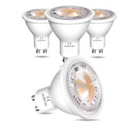 DoRight AC/DC 12V GU10 LED blanco cálido 3W, MR16 bombilla GU10 3000k 3W Sustituye 25W bombilla halógena 300LM Bombillas reflectoras, no regulables, 4 piezas