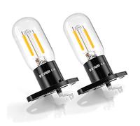 DoRight Bombilla de Microondas Z187 Base 3.5W 240V 2A 25W Lámpara Incandescente Equivalente, Adecuada para Microondas T170, Blanco Cálido 3000K Resistente al Agua a Alta Temperatura, 2 paquetes