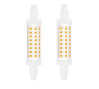 DoRight Bombilla J78 LED 6.5W Blanca Cálida 3000K 78mm LED Lampara Non-Regulable Emite 650 Lúmenes Equivalente 65W Halógena Luz 200-240V, Pack de 2