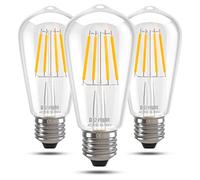 DoRight - Bombilla LED ST64 E27 de 12V con tornillo Edison, 4W E27 bombillas de filamento AC/DC 12-36V, equivalente a 40W, blanco cálido 2700K para RV Camper Marine (paquete de 3)