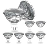 DoRight Bombilla MR16 GU5.3 Halógena Reflector 20W 12V Regulable Cubierta de Vidrio Blanco Cálida 2800K 320LM, Equivalente a La Bombilla Halógena de 30W, 8 Piezas