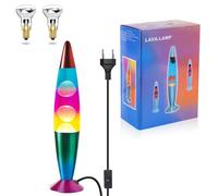 DoRight Lámpara de Lava Clásica Color Retro Lámpara de Lava de Aluminio con Movimiento Calmante para Relajación Tranquila, 13,38 Pulgadas, con 2 Paquetes R39 25W E14 Bombilla