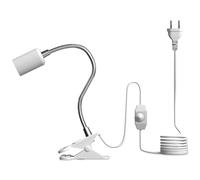 Doright Lampara Tortugas de Agua,100W Regulable Lámpara para Tortuga Con Clip,Casquillo de Cerámica E27 Lampara de Calor Para Reptiles para Tortugas Cachorro Aves Pollitos Lagartos Araña(Sin Bombilla)