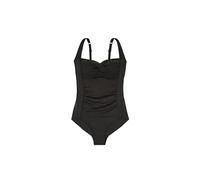 DORINA Fiji-D-D - Bañador Que esculpe Ligeramente Acolchado, inalámbrico, Control Medio, Modelado del Vientre, Detalle Frontal Trenzado, Correas Ajustables, Negro, Negro, 3XL
