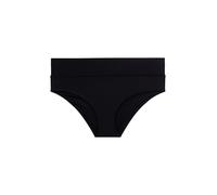 Dorina Braguita de Bikini Togo Mago con Cintura Plegable, Cobertura Completa, Parte de Abajo de Baño Ajustable, Negro