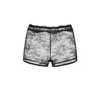 Dorina Braguita/Shorty Boyshorts de Encaje Origins - Diseño Totalmente de Encaje, Aberturas de Pierna con Elástico Picot, Lazo Decorativo Delantero, Negro