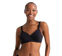 Dorina Daniela Bralette Sin Aros para Mujer - Cobertura Total en Algodón con Varillas Laterales, Alas en Forma de U y Tirantes Anchos Ajustables, Negro