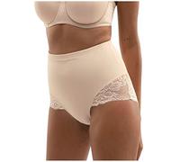 Dorina Brigitte Braguita Moldeadora - Control Medio, Control de Abdomen, Encaje en Piernas, Talle Medio, Beige