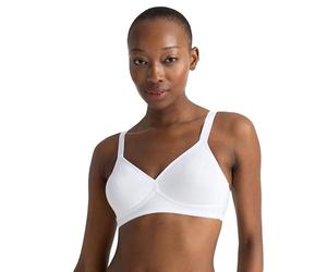Dorina Daniela Sujetador Bralette para Mujer - Cobertura Completa en Jersey de Algodón con Alas U-Back, Varillas Laterales y Tirantes Anchos Ajustables, Blanco