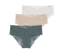 DORINA Lana-3pp Briefs, Verde/Beige/Marfil, M (Pack de 3) para Mujer