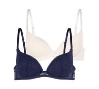 DORINA Lote de 2 sujetadores push-up SONIA. Color marfil/azul oscuro