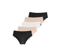 DORINA Naomi-5pp Ropa Interior, Opaco, Negro/Beige/Marfil/Beige/Negro, S (Pack de 5) para Mujer