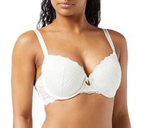 Dorina Sujetador Celine Demi para Mujer - Ligeramente Acolchado, con Aros, Copas Moldeadas, Diseño de Encaje Floral, y Espalda en U de Soporte, Marfil