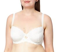 Dorina Sujetador Celine para Mujer - con Aros, Sin Relleno, Encaje Floral & Microfibra Suave, Tirantes Picot Ajustables, Espalda en Power Mesh, Lazo de Satén, Marfil