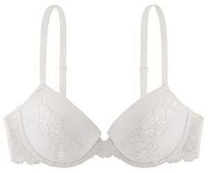 Dorina Sujetador Claire Demi para Mujer - Ligeramente Acolchado, con Aros, Banda de Encaje Floral, Tejido Micro Suave y Tirantes Ajustables, Marfil