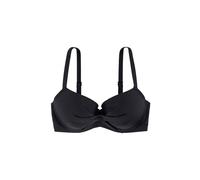 Dorina Sujetador de Bikini Ligeramente Acolchado Azores - Copas Moldeadas, Aros de Soporte Discretos, Detalle de Tejido Retorcido, Tirantes Ajustables, Cierre de Corchete Trasero, Negro
