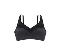 Dorina Sujetador Minimizador Teagan Mujer - Sin Aros, Sin Relleno, Cobertura Total, Tirantes Ajustables Extra Anchos, Soporte Trasero en U Power Mesh, Diseño de Satén y Encaje, Negro